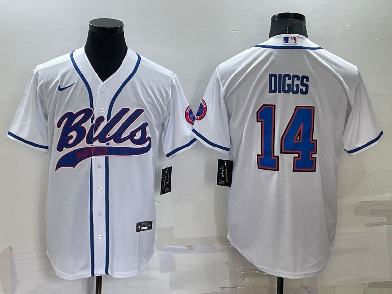 Men Buffalo Bills #14 Diggs White 2022 Nike Co branded NFL Jersey->buffalo bills->NFL Jersey